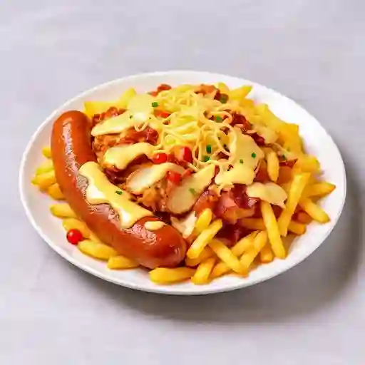 SALCHIPAPA SUPER ESPECIAL CON TODO