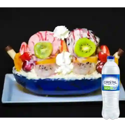 Combo Ensalada de Frutas Super +Cristal S/gas 600ml