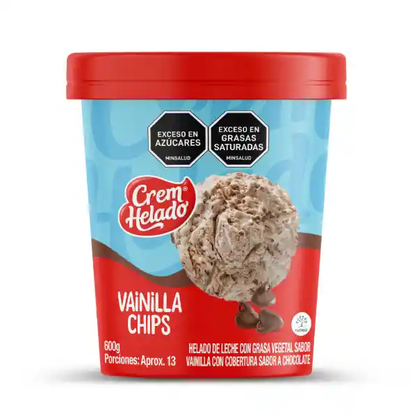 Crem Helado Vainilla Chips 600 g