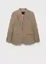 Saco Americana Charlota Marrón Talla XS  Mujer Mango
