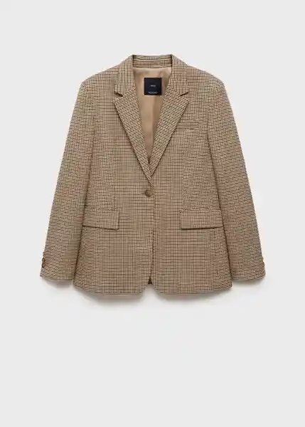 Saco Americana Charlota Marrón Talla XS  Mujer Mango