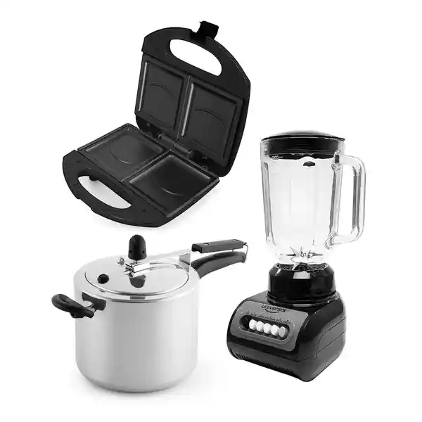 Universal Licuadora + Sanduchera + Olla L50119 Negro