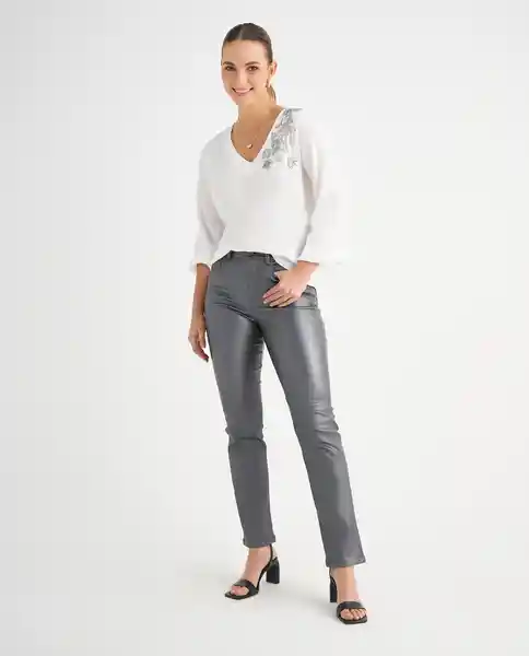 Pantalón Gris Ébano Oscuro Talla 16 639F016 Esprit