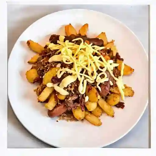 Salchipapa fuletiada