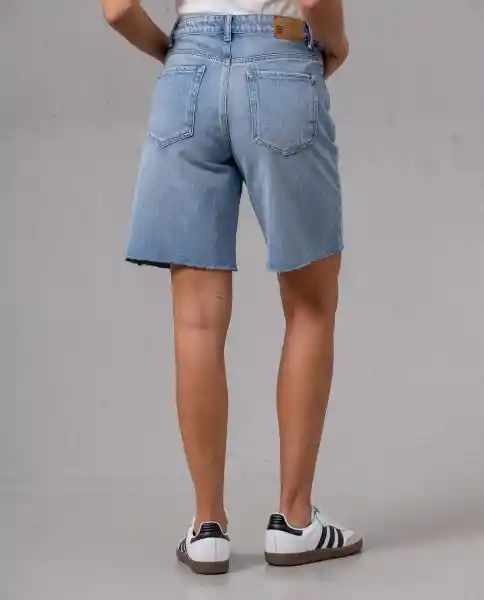Bermuda Denim Mujer Azul Rivera Medio Talla 6 41948 Rifle