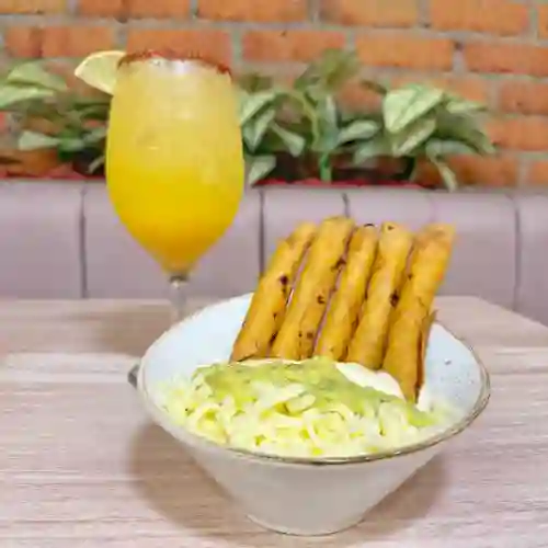 Flautas de Pollo X5 + Soda Italiana