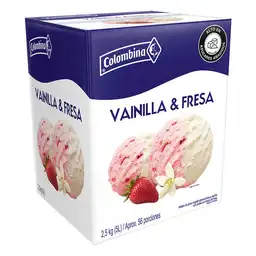 Colombina Helado de Crema Sabor Vainilla y Fresa Caja