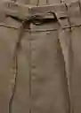 Pantalón Amalfi Khaki Talla 40 Hombre Mango