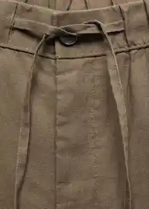 Pantalón Amalfi Khaki Talla 40 Hombre Mango