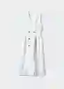 Vestido Dorotea Blanco Talla 25 Mujer Mango