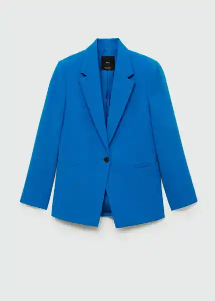 Blazer Iguana Azul Talla XS Mujer Mango