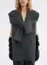 Blazer Americana Milano Gris Talla XL Mujer Mango
