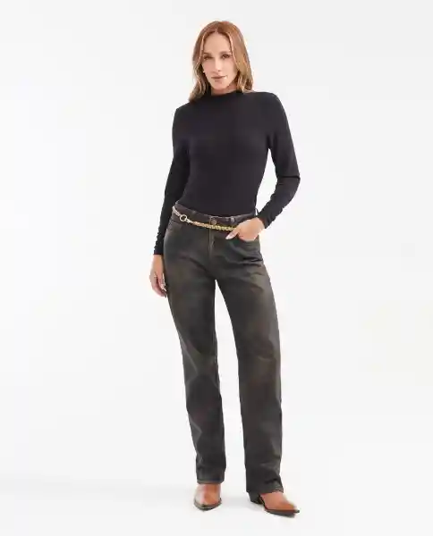 Camiseta Longsleeve Lurex Negro Noche Ultraoscuro M Chevignon
