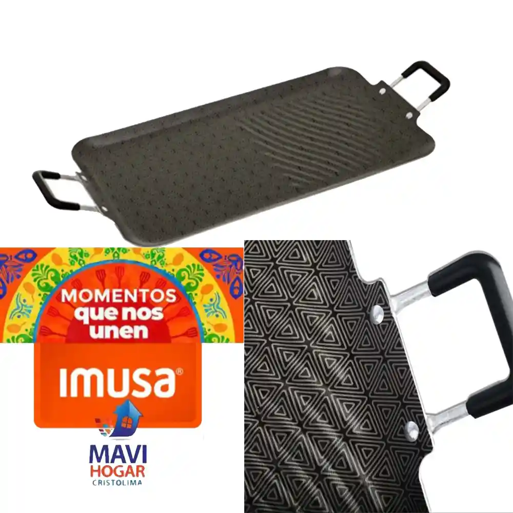 Imusa Plancha Doble Para Asar 50 x 27 cm