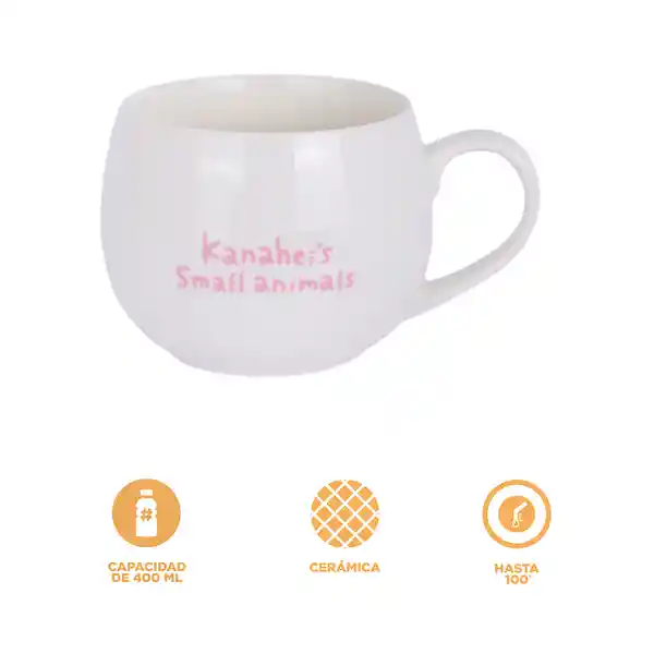 Taza Con Tapa Kanahei S Small Animals 400 mL Serie Miniso