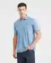 Camiseta Polo Neck - C57 Azul Provincial Medio L Chevignon