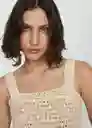 Top Cuadri Crudo Talla S Mujer Mango