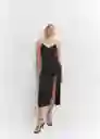 Vestido Tina Negro Talla 24 Mujer Mango