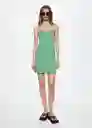 Vestido Sari Verde Talla S Mujer Mango