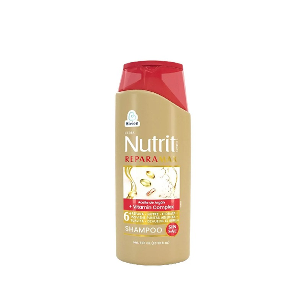 Nutrit Shampoo Repara Max con Aceite de Argán + Vitamin Complex 600 ml
