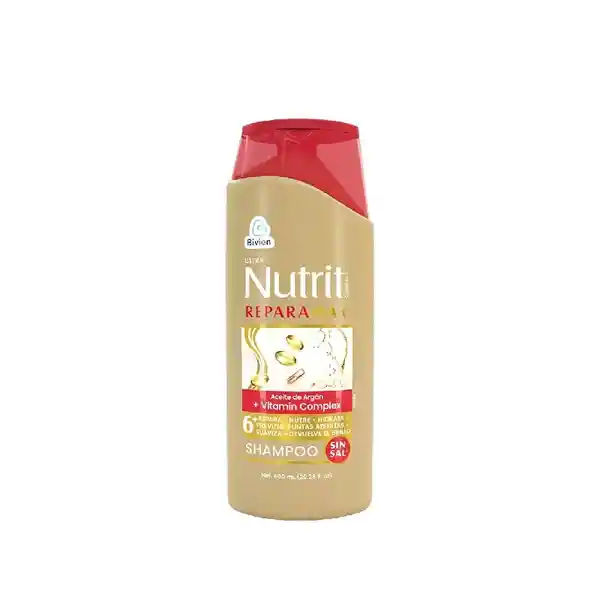 Nutrit Shampoo Repara Max con Aceite de Argán + Vitamin Complex