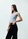 Camisa Tejido Mujer Azul Zen Claro Talla S 582G021 Naf Naf