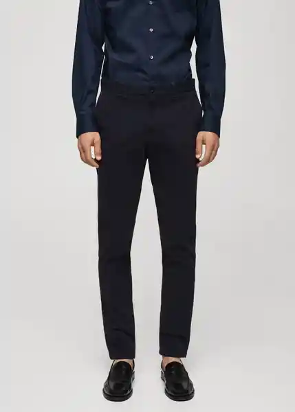 Pantalón Barna Navy Talla 38 Hombre Mango