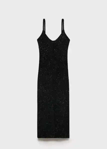 Vestido Aeri Negro Talla L Mujer Mango