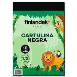 Finlandek Cartulina Plana Negro 1/8