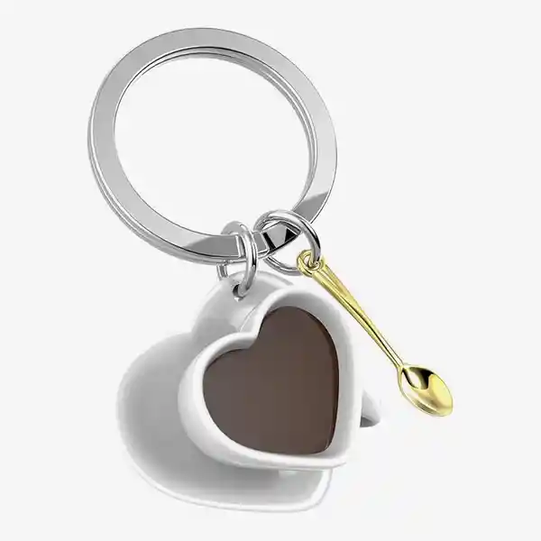 Metalmorphose Llavero Taza de Café y Cuchara