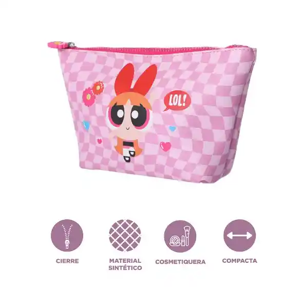Cosmetiquera Trapecio Serie Chicas Súper Poderosas Rosa Miniso