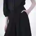 Pantalón Palazzo Pliegues y Bolsillos Negro 6 Fuera de Serie
