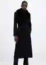 Abrigo Dolce Negro Talla XL Mujer Mango