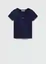 Camiseta Mnglog-h Navy Talla XS Mujer Mango