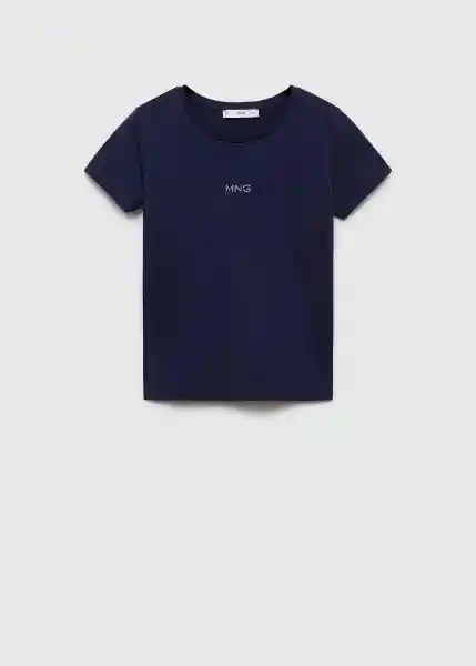 Camiseta Mnglog-h Navy Talla XS Mujer Mango