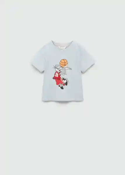 Camiseta Basklt Celeste Talla 70 Niños Mango