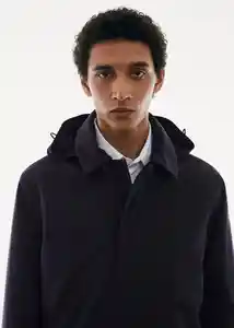 Abrigo Parka Edgy Navy Talla L Hombre Mango