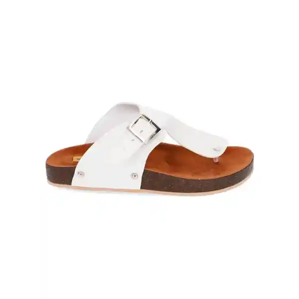 Sandalias Trespuntada Ora_a Blanco Talla 35