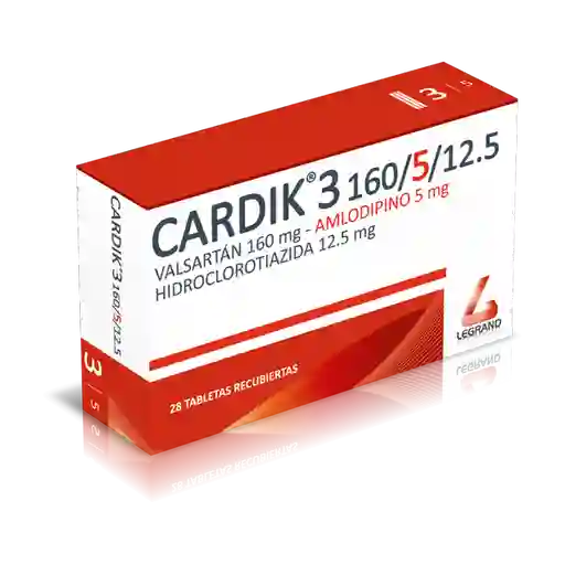 Cardik (160 mg / 5 mg / 12.5 mg)