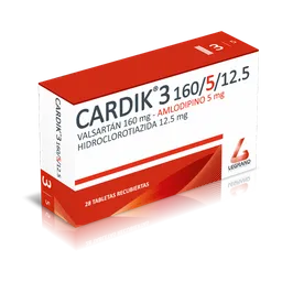 Cardik (160 mg / 5 mg / 12.5 mg)