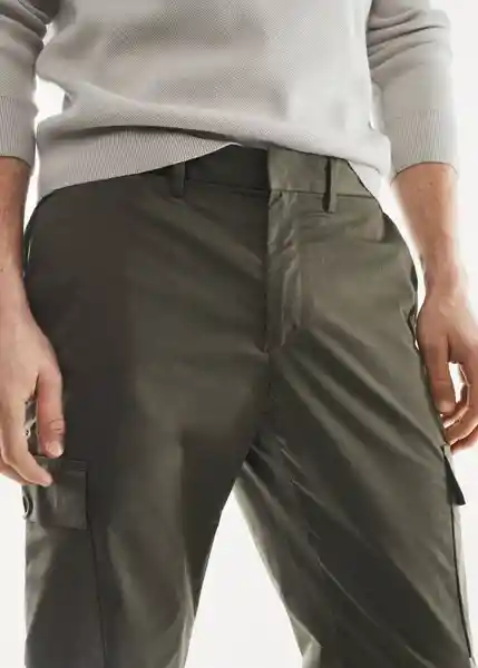 Pantalón Potasio Khaki Talla 38 Hombre Mango