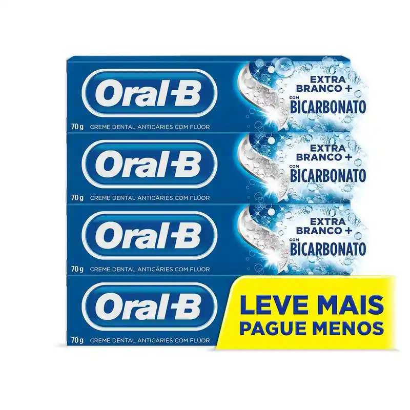 Oral-B Pack Crema Dental Extra Blancura Bicarbonato 58 mL