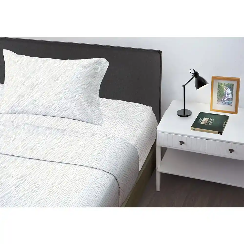 Whitecap Set Juego de Cama Estampado Gray Sencillo