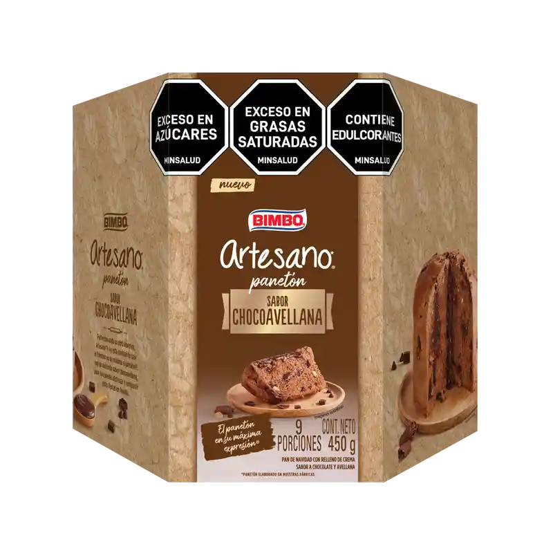 Artesano Panetón Chocoavellana 450 G