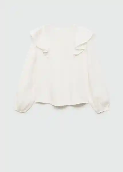 Blusa Laura Blanco Talla 11 Niñas Mango