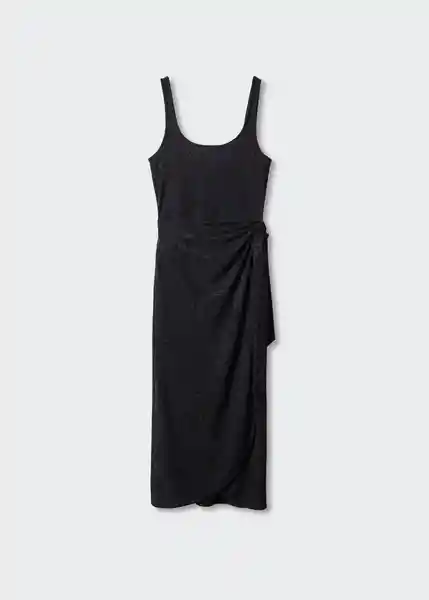 Vestido Firna Negro Talla 24 Mujer Mango