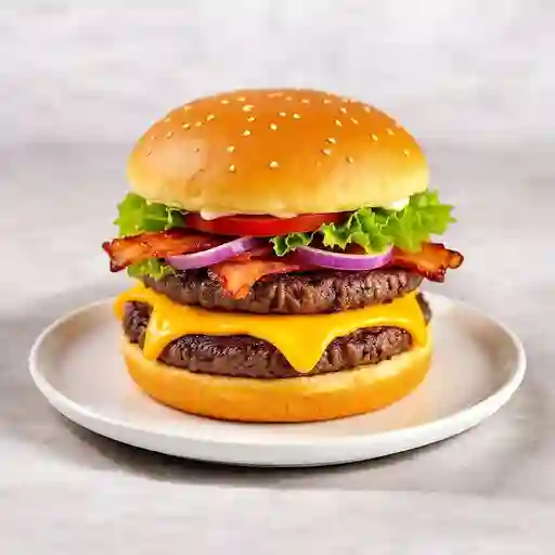 Hamburguesa Doble Carne en Combo