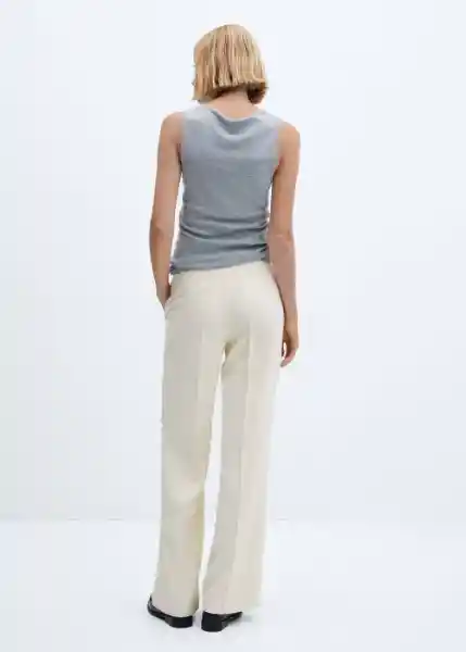 Pantalón Carlos Crudo Talla 38 Mujer Mango