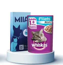 Combo Miia + Alimento Humedo Para Gatos Whiskas Atun 85 g