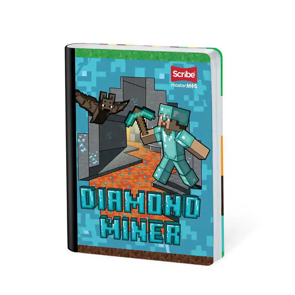 Cuaderno Minecraft Master Mas Cuadriculado 100 Hojas Cosido Scribe